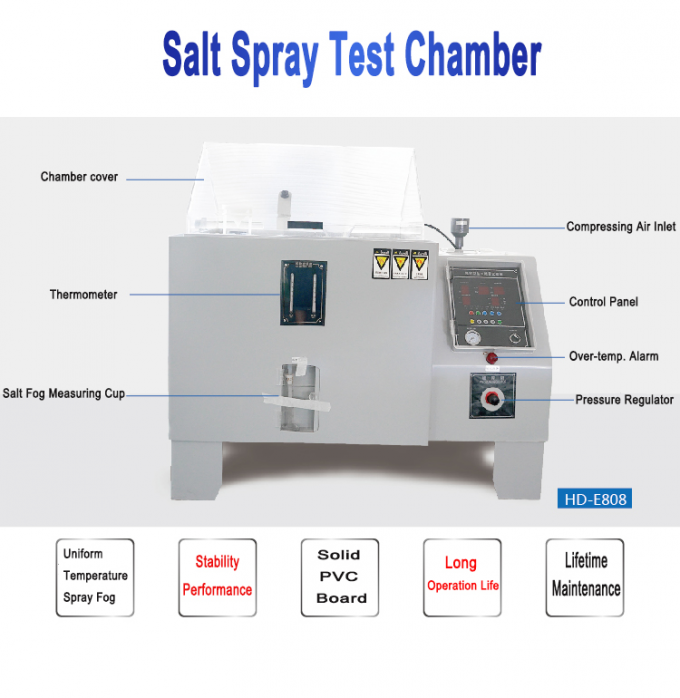 Cámara de prueba de sal del laboratorio de la corrosión electrónica del espray