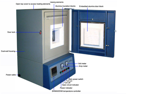 Lab Size Muffle Furnace For Lab With High-Temperature Ceramic Fiber Insulation