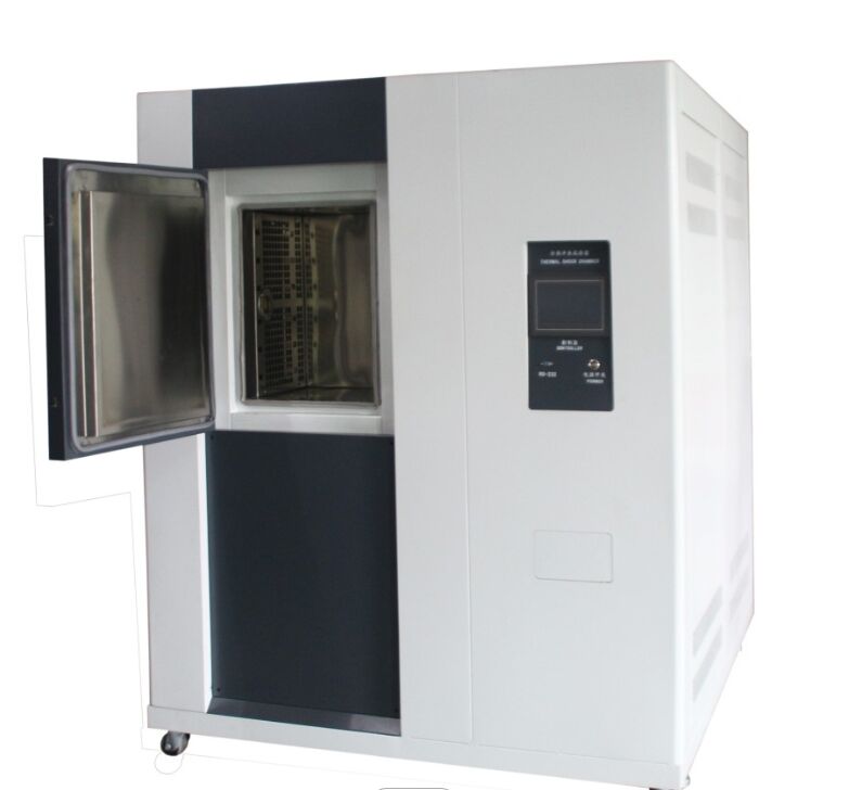 Cámara de prueba de choque térmico configurable de dos cajas con rango de 60 °C a 200 °C, protección de seguridad múltiple para defensa, aeroespacial, electrónica