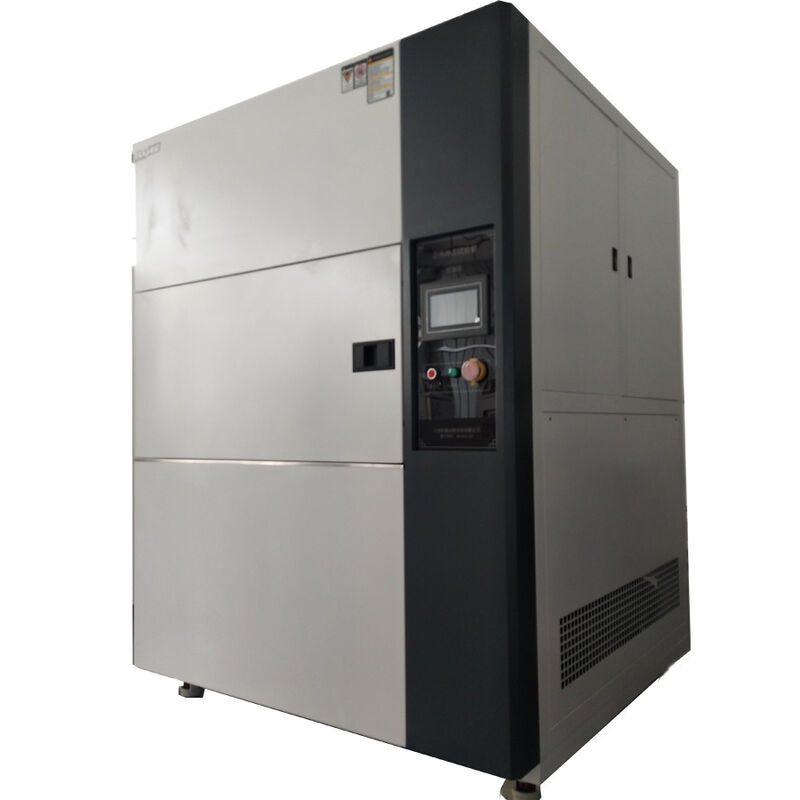 Cámara de prueba de choque térmico de tres zonas personalizable y de alto rendimiento, control de pantalla táctil PLC para defensa, electrónica, farmacéutica